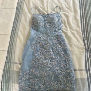 Blue and White Lucy in the Sky Homcoming/ Winter Formal Dress, size small